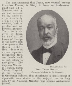 Barão Tadasu Hayashi, ministro japonês de St Jamess de English Photographer