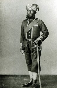 Bengala Infantryman, c.1900 (foto a p/b) de English Photographer