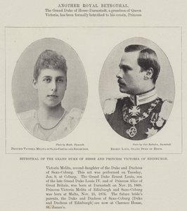 Noivado do Grão-Duque de Hesse e Princesa Vitória de Edimburgo de English Photographer