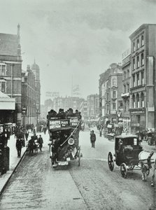 Bishopsgate: norte da Liverpool Street, Londres, 1890 de English Photographer