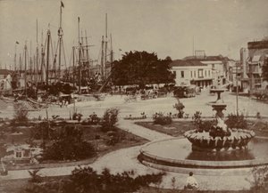 Porto de Bridgetown, por volta de 1900 de English Photographer