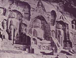 Figuras Budistas, O Vale Feliz, Gwalior de English Photographer