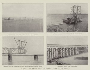 Construindo a ponte sobre o rio Atbara no Sudão de English Photographer