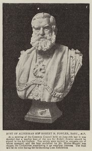 Busto do vereador Sir Robert N Fowler, Baronete, MP de English Photographer