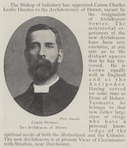 Canon Dundas, novo arquidiácono de Dorset de English Photographer