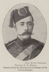 Capitão FE Bishop, comandando a esquerda de Haussas em Charge of the Fort at Kumasi de English Photographer