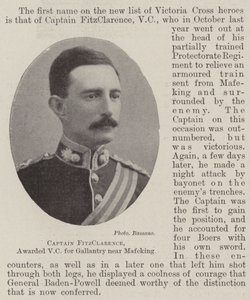 Capitão FitzClarence, premiado com o VC por Gallantry perto de Mafeking de English Photographer