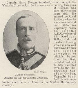 Capitão Schofield, premiado com o VC de Gallantry no Colenso de English Photographer