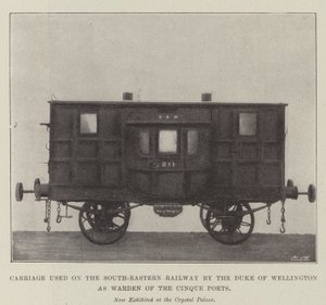 Transporte usado na Ferrovia do Sudeste pelo Duque de Wellington como Guardião das Cinque Ports de English Photographer