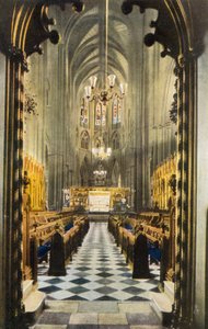 Coro de debaixo do sótão do órgão, Abadia de Westminster, Londres (foto) de English Photographer