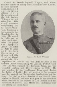 Coronel Sir FR Wingate de English Photographer