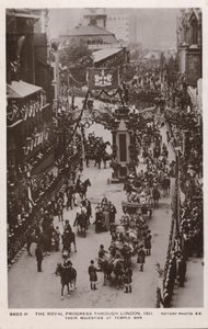 Procissão de coroação do Rei George V e da Rainha, Temple Bar, Londres de English Photographer