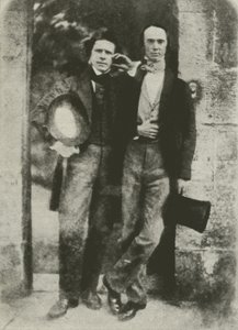 David Octavius Hill (esquerda) e W B Johnstone, diretor da Scotish National Gallery (foto a p/b) de English Photographer
