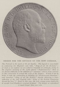 Design para o anverso da nova cunhagem de English Photographer