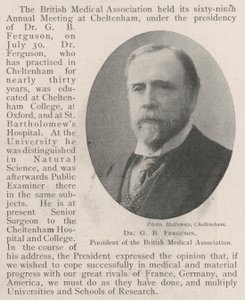 Dr. GB Ferguson, Presidente da Associação Médica Britânica de English Photographer