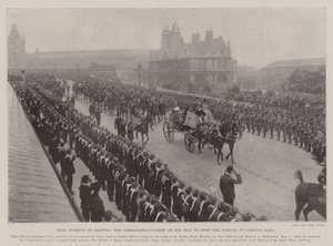 Earl Roberts em Bristol, o comandante-chefe em seu caminho para abrir o Bazar em Colston Hall de English Photographer