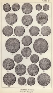 Moedas inglesas, Henry IV, Henry VI (foto a p/b) de English Photographer