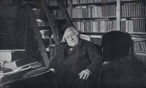 Ernest Renan em seu estudo (foto a p/b) de English Photographer