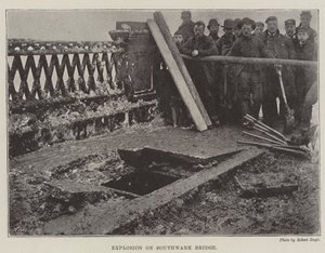 Explosão na ponte Southwark de English Photographer