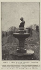 Fonte na memória de William e Dorothy Wordsworth em Cockermouth de English Photographer