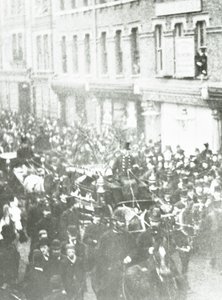 Procissão fúnebre de Charles Haddon Spurgeon, West Norwood, Londres, 1892 de English Photographer