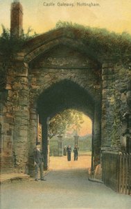 Gateway, Castelo de Nottingham (foto a cores) de English Photographer
