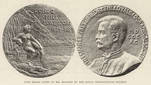 Medalha de Ouro dada a Stanley pela Royal Geographical Society de English Photographer