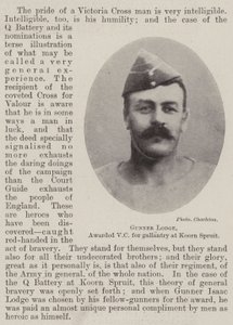 Gunner Lodge, premiado com o VC de galanteria no Koorn Spruit de English Photographer