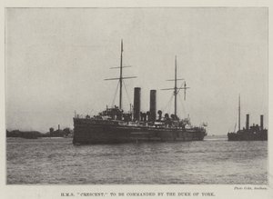 HMS Crescent, a ser comandado pelo duque de York de English Photographer