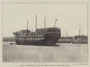 HMS Foudroyant, um dos antigos navios de bandeira do senhor Nelsons de English Photographer