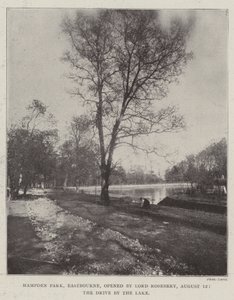 Hampden Park, Eastbourne, inaugurado por Lord Rosebery, em 12 de agosto, na Drive by the Lake de English Photographer