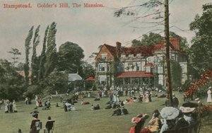 Hampstead, Golders Hill, a mansão. Postal enviado em 18 de agosto de 1913. de English Photographer