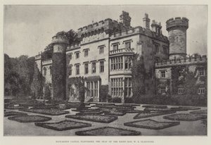 Hawarden Castle, Flintshire, o assento da direita honorável WE Gladstone