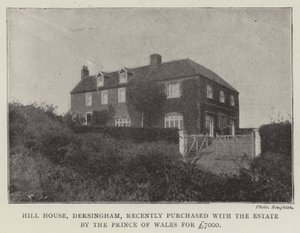 Hill House, Dersingham, comprada recentemente com a propriedade pelo príncipe de Gales por £ 7000 de English Photographer
