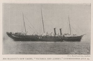 Seu Majestys New Yacht, Victoria e Albert, encomendado 23 de julho de English Photographer
