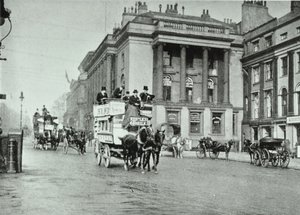 Ônibus de cavalos em Waterloo Place, 1895 de English Photographer