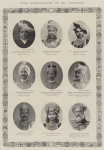 Representantes indianos na coroação