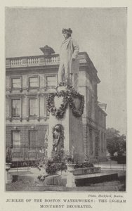 Jubileu da Boston Waterworks, o Ingram Monument decorado de English Photographer