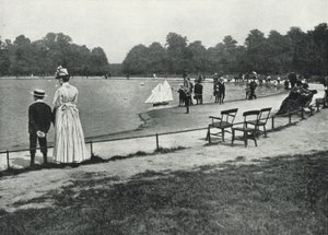 Kensington Gardens, a Lagoa Redonda (foto a p/b) de English Photographer