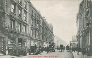 Kensington High Street olhando para o oeste de English Photographer