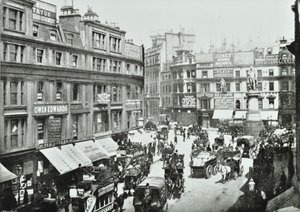 King William Street, olhando para o norte, cidade de Londres, 1895 de English Photographer