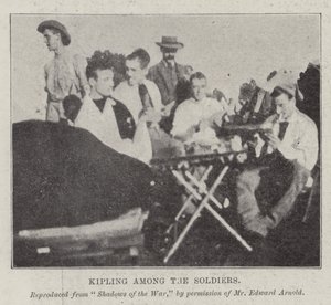 Kipling entre os soldados de English Photographer