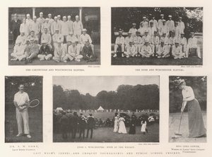 Torneios de Tênis e Croquet nas Últimas Semanas e Cricket na Escola Pública de English Photographer