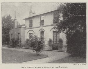 Banco do gramado, casa de Keatss em Hampstead de English Photographer