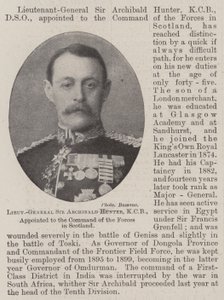 Tenente-general Sir Archibald Hunter, KCB, nomeado para o Comando das Forças na Escócia de English Photographer