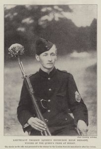 Tenente Thomson (Queens Edinburgh Rifle Brigade), vencedor do Prêmio Queens em Bisley de English Photographer