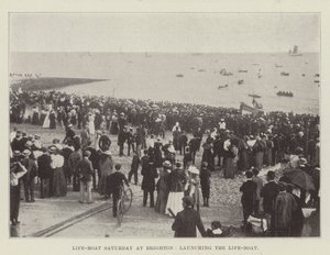Life-Boat Saturday at Brighton, lançando o Life-Boat de English Photographer