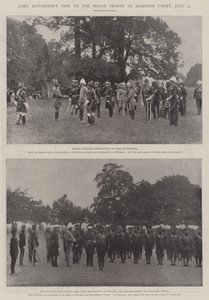 Lord Kitcheners Visita às tropas indianas em Hampton Court, 22 de julho de English Photographer