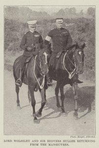 Lord Wolseley e Sir Redvers Buller retornando das Manobras de English Photographer