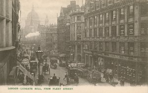 Ludgate Hill da Fleet Street, Londres de English Photographer